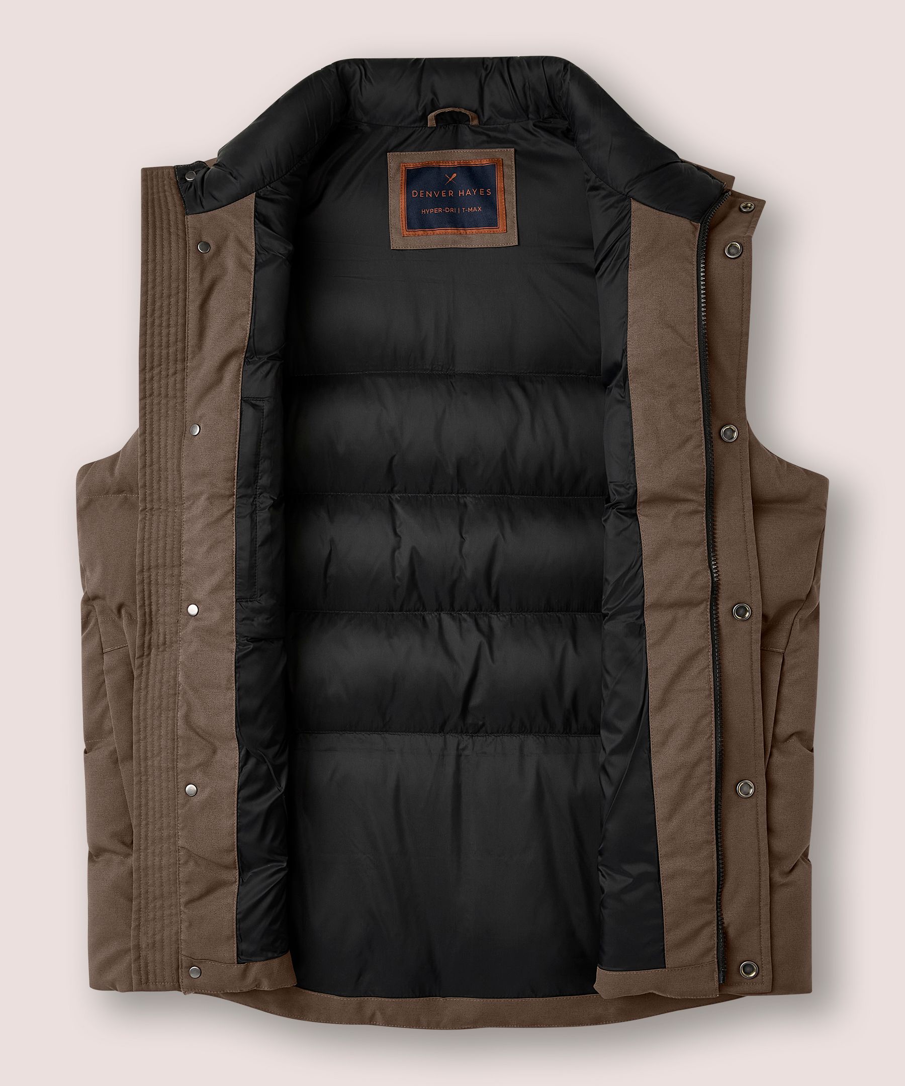 Denver Hayes Men's Urban Puffer Hyper-Dri® HD1 Water Repellent-Breathable T-Max® Insulated Vest