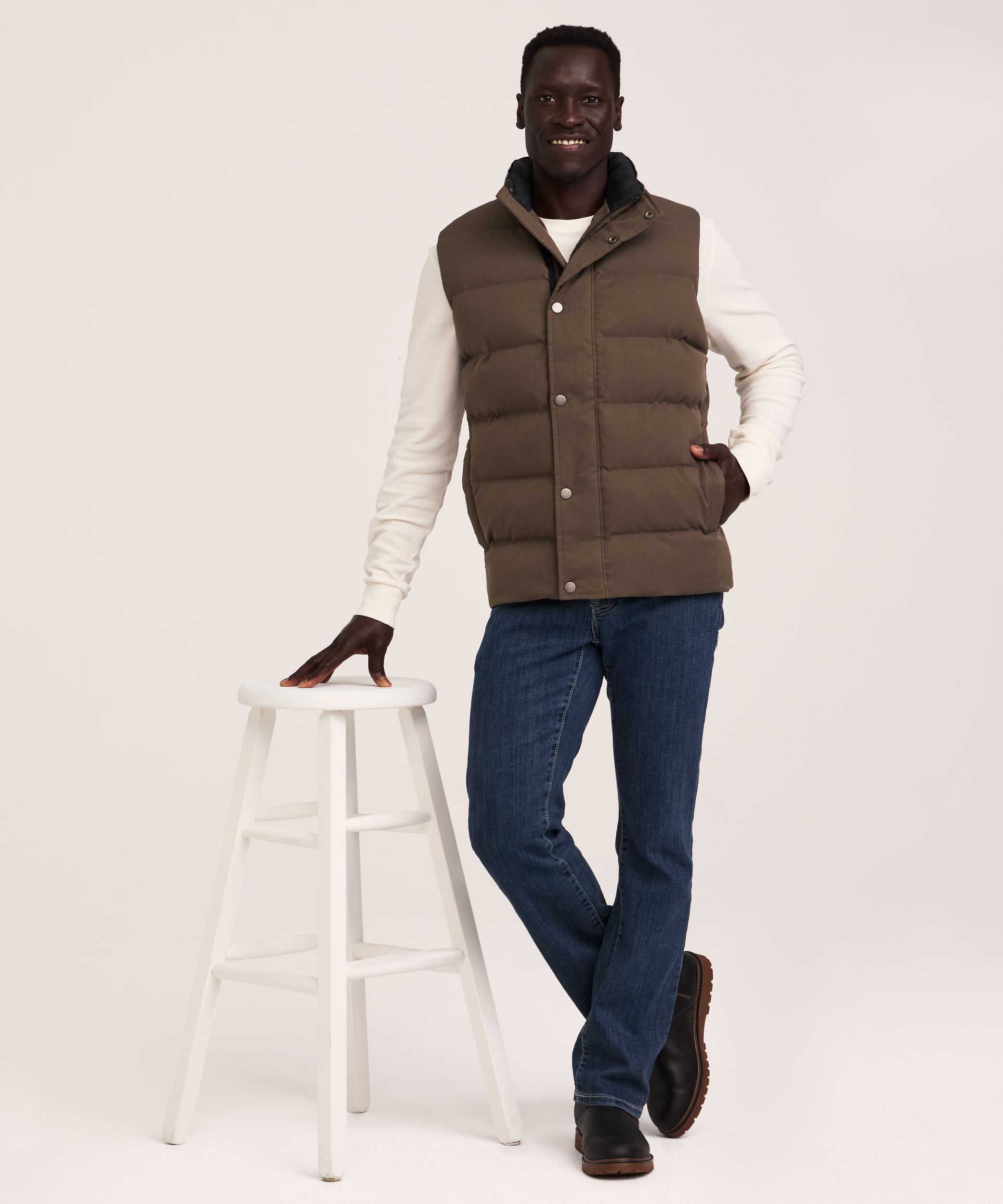 Denver Hayes Men's Urban Puffer Hyper-Dri® HD1 Water Repellent-Breathable T-Max® Insulated Vest