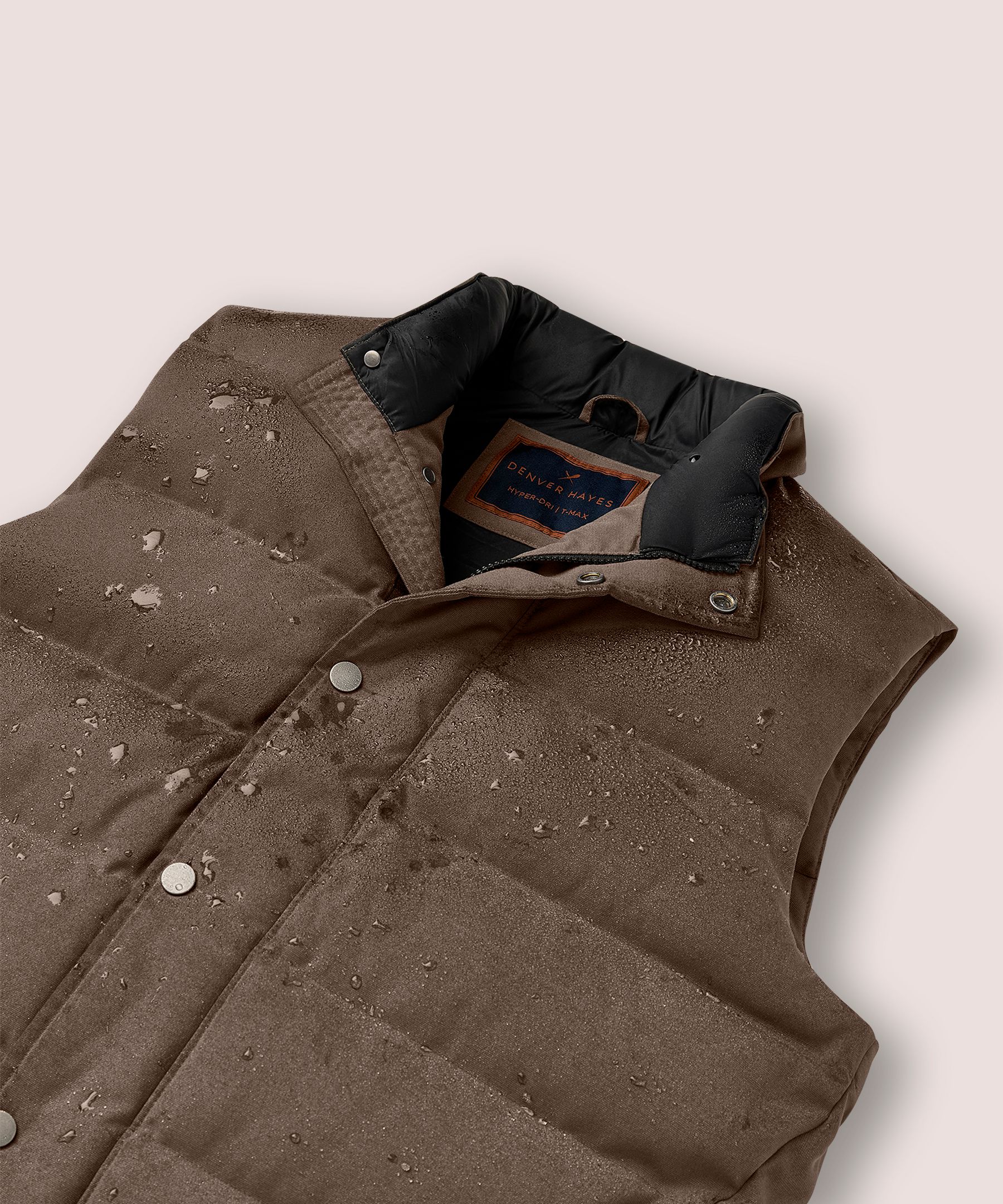 Denver Hayes Men's Urban Puffer Hyper-Dri® HD1 Water Repellent-Breathable T-Max® Insulated Vest