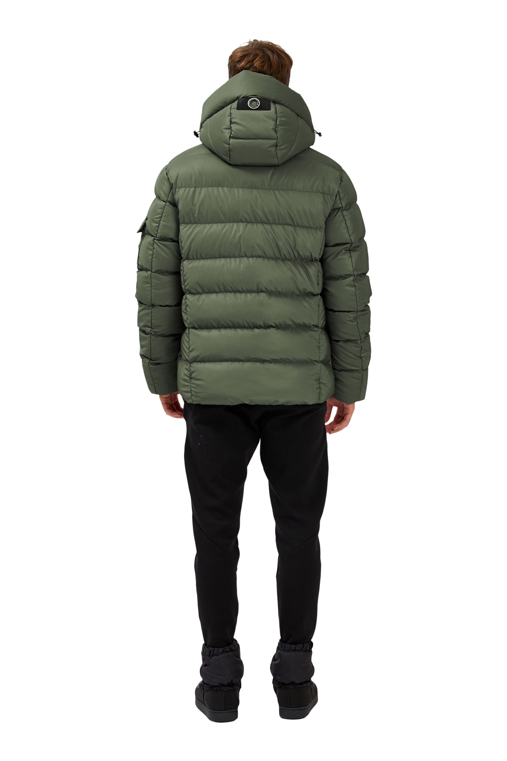 Veste bouffante à capuche isolée et texturée étanche à l'eau pour hommes, Point Zero