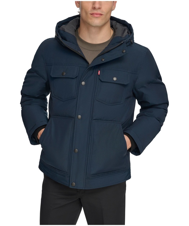 Veste parka à capuche en tissu arctique isolé hydrofuge et perméable à l’air avec 4&nbsp;poches pour hommes, Levi's