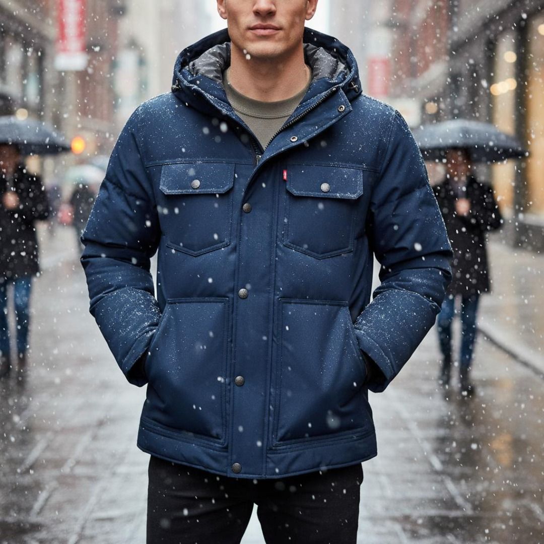 Levi's Men's Arctic Cloth 4 Pocket Waterproof-Breathable Insulated Hooded Parka Jacket