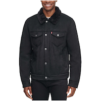Veste camionneur en faux rason doublée en sherpa pour hommes, Levi's Front_Flat
