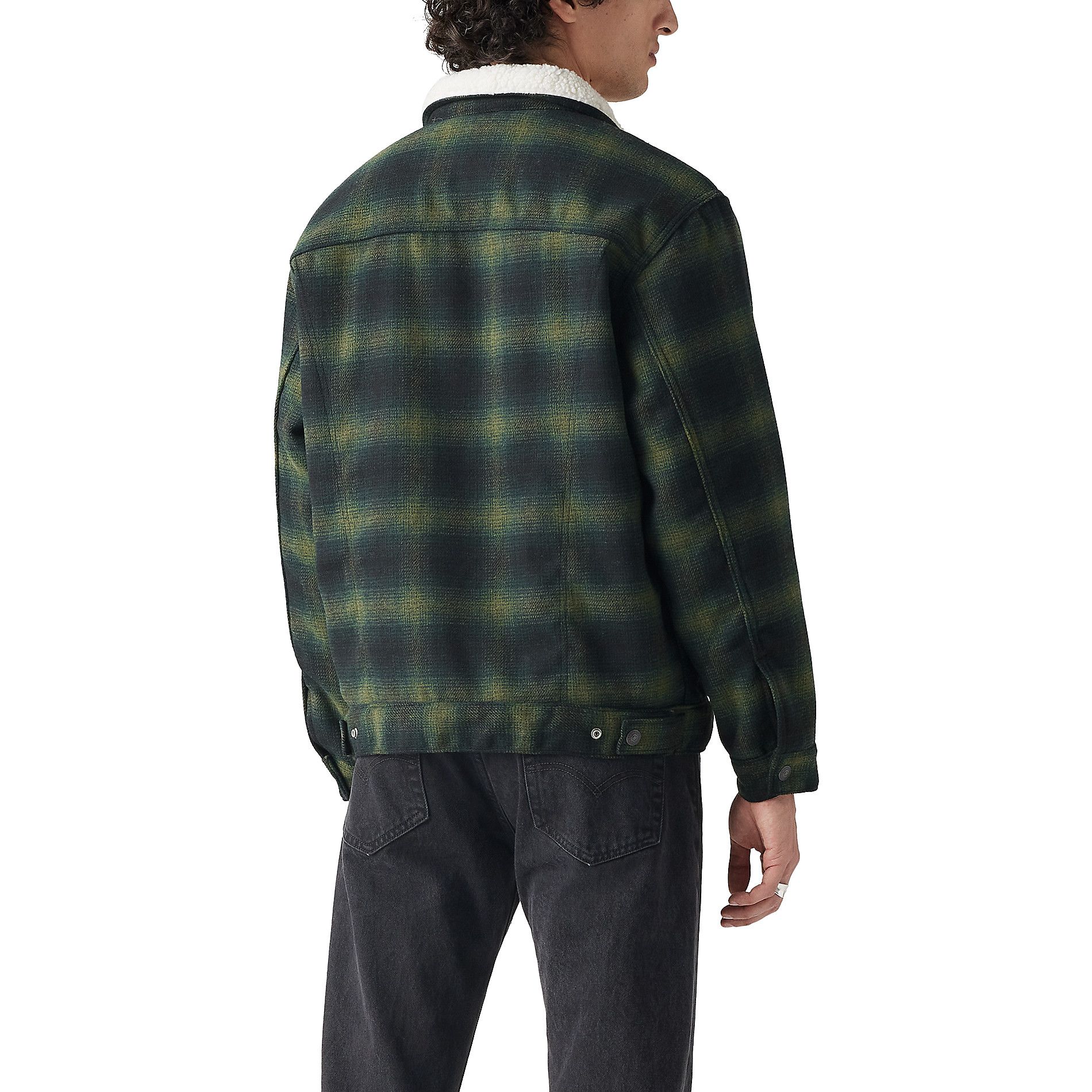 Levi’s selling Men Plaid Flannel Sherpa Lined Jacket Size Medium