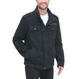 Levi's Men's Washed Cotton Military Casual Jacket Front_Flat