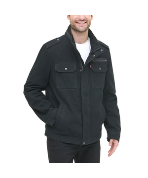 Levi's Men's Washed Cotton Military Casual Jacket