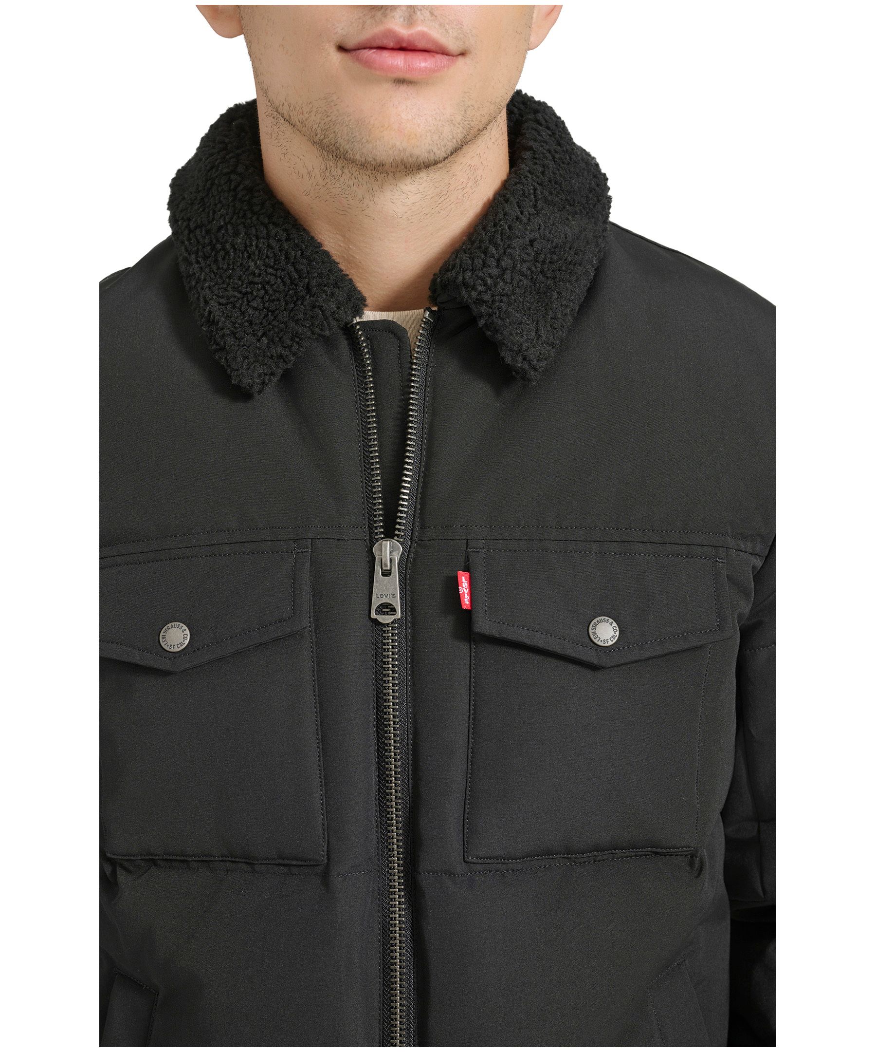 Levi s Men s Woodsman Sherpa Collar Jacket Marks