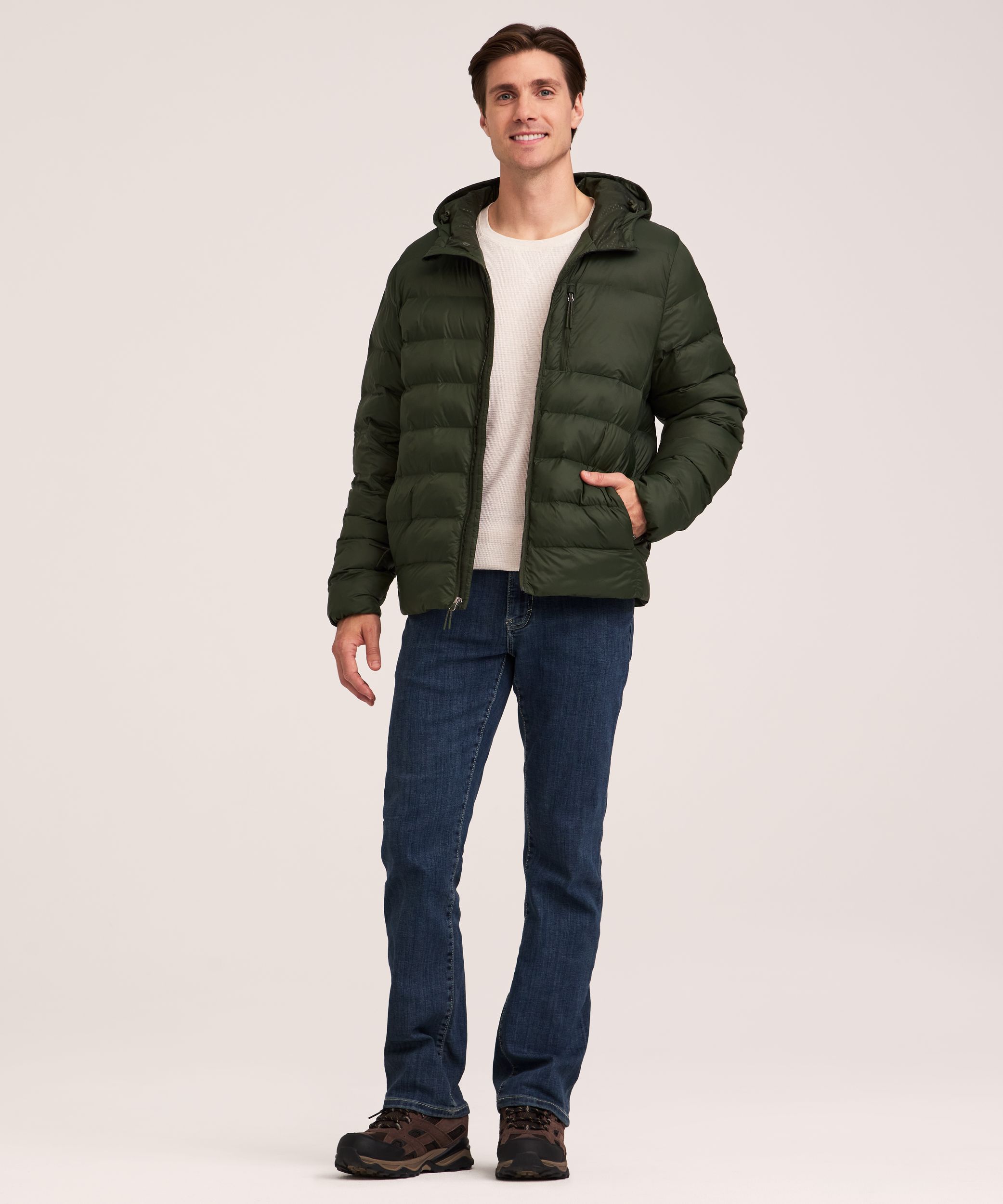WindRiver Men's HD1 T-MAX Charge Hooded Puffer Jacket