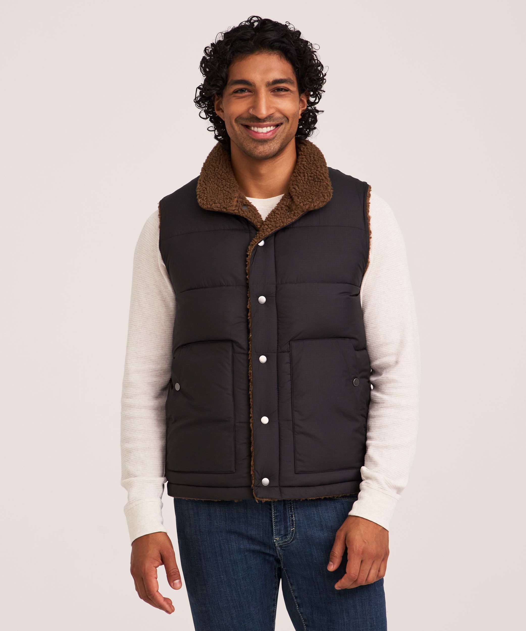 WIndRiver Men's HD1 T-MAX Sherpa Reversible Puffer Vest