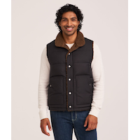 WIndRiver Men's HD1 T-MAX Sherpa Reversible Puffer Vest Front_Flat