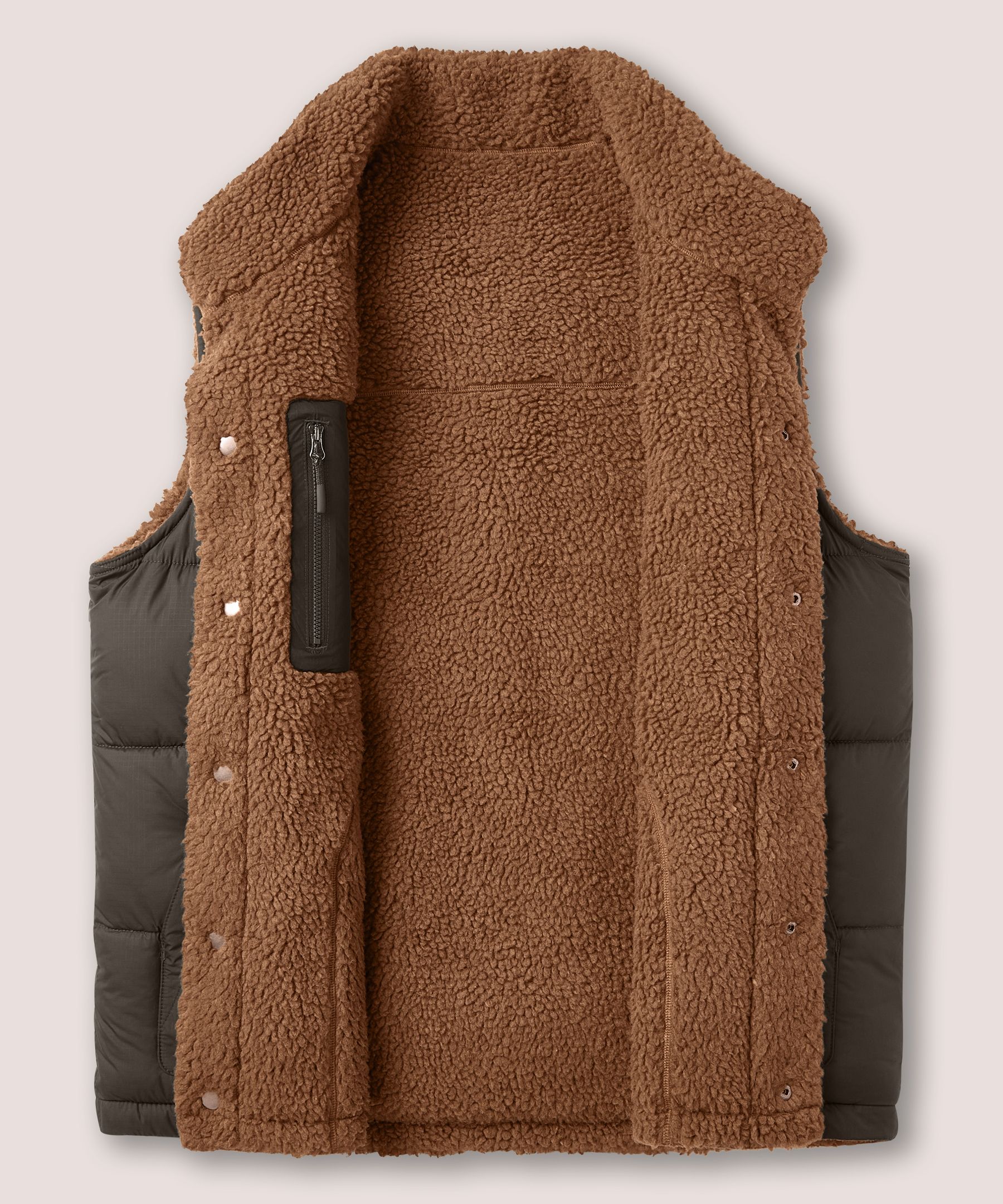 Gilet bouffant en sherpa avec HD1 et T-MAX pour hommes, WindRiver