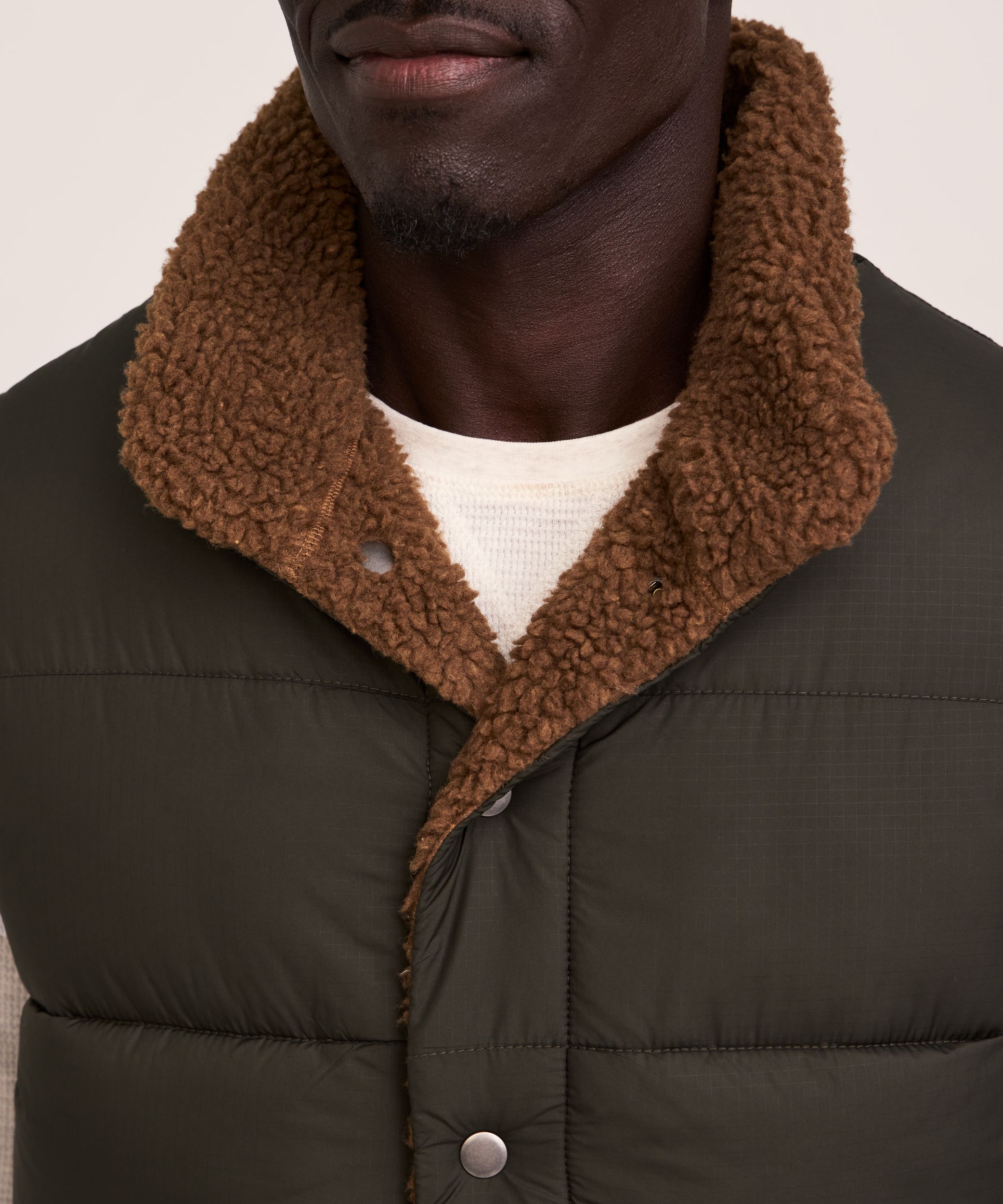 Gilet bouffant en sherpa avec HD1 et T-MAX pour hommes, WindRiver