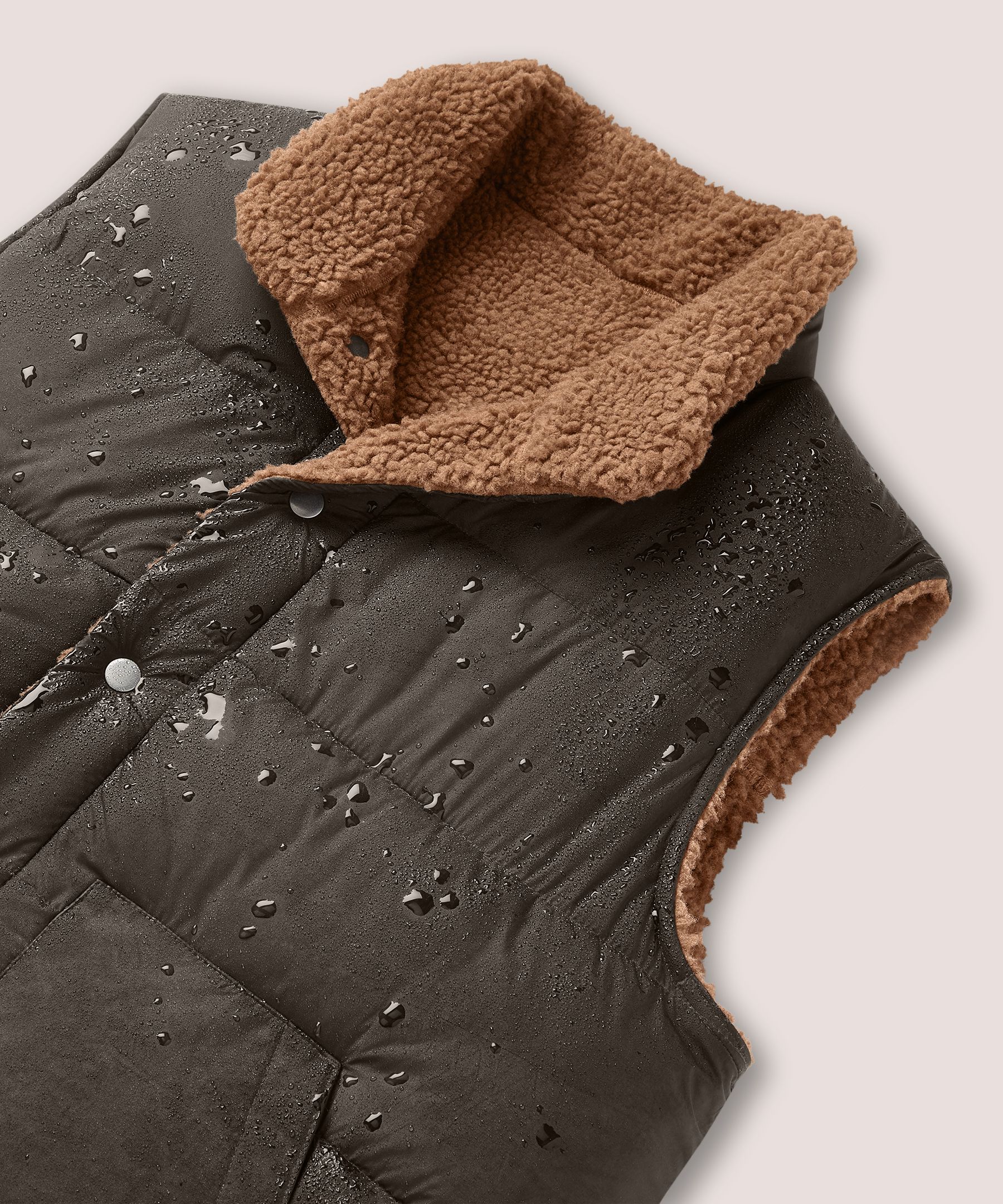 Gilet bouffant en sherpa avec HD1 et T-MAX pour hommes, WindRiver