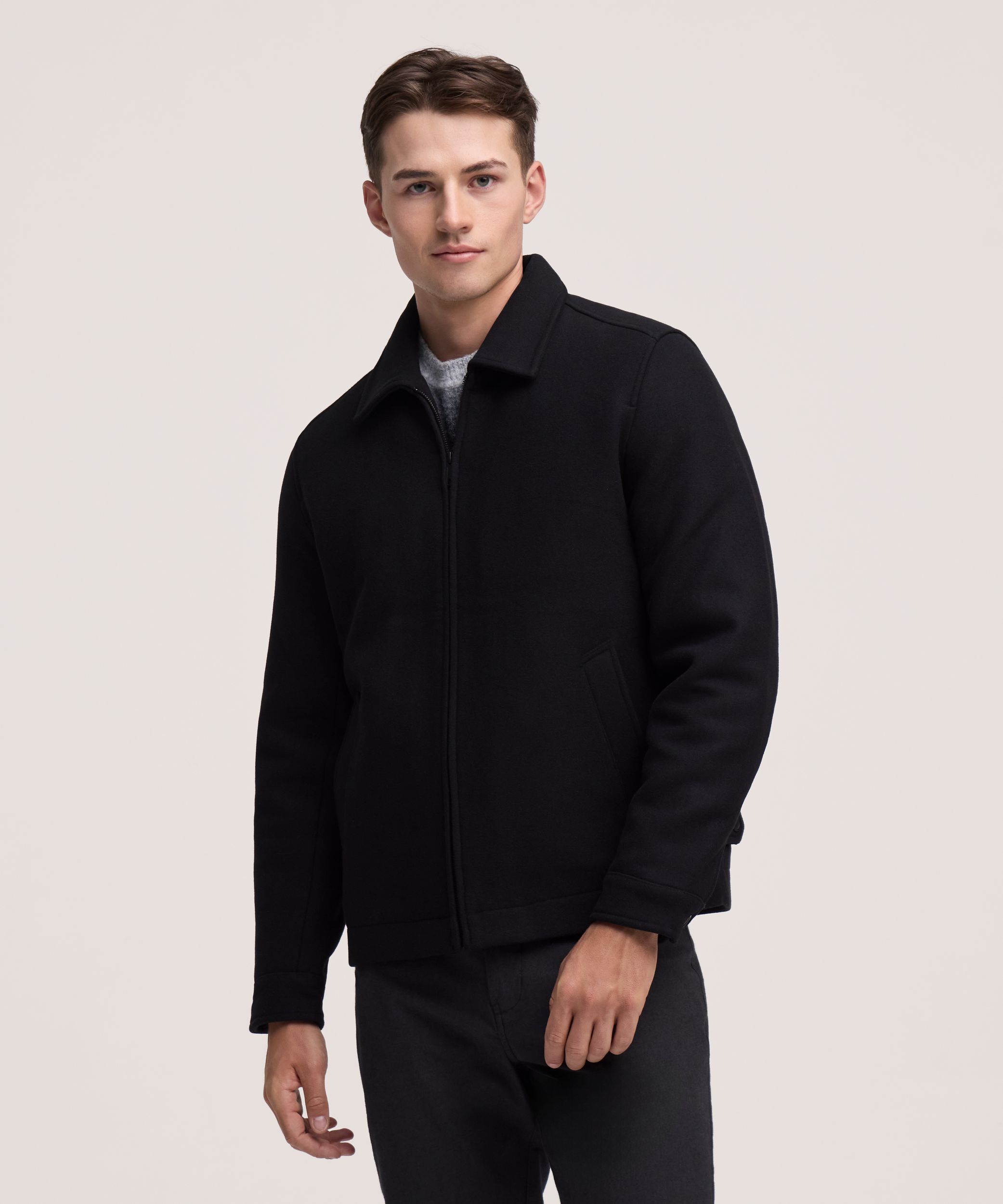 Manteau court en laine pour hommes, Denver Hayes