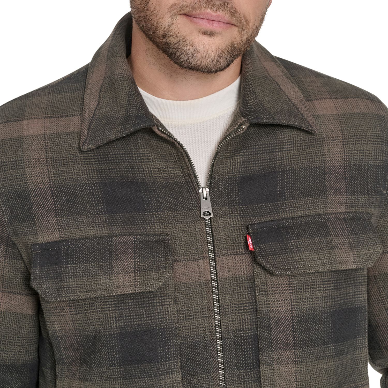 Chemise-veste épaisse en coton à carreaux pour hommes, Levi’s