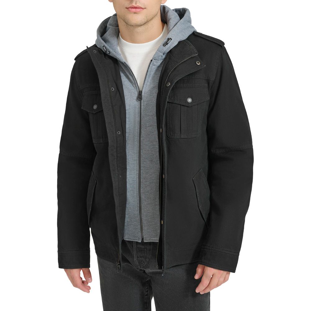 Veste décontractée à capuche en jersey doublée en sherpa, Levi's