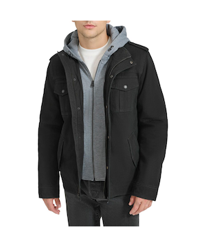 Veste décontractée à capuche en jersey doublée en sherpa, Levi's