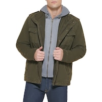 Levi's Cotton Sherpa Lined Jersey Hooded Casual Jacket
