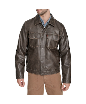 Veste camionneur en similicuir pour hommes, Levi's