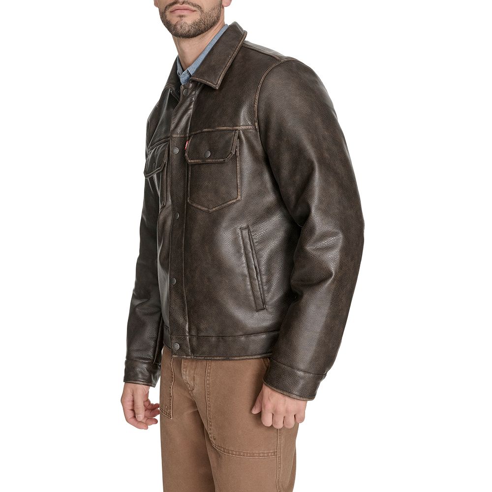 Levi's Men's Trucker Faux Leather Jacket