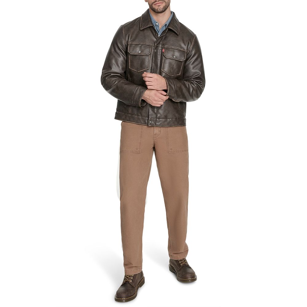 Levi's Men's Trucker Faux Leather Jacket