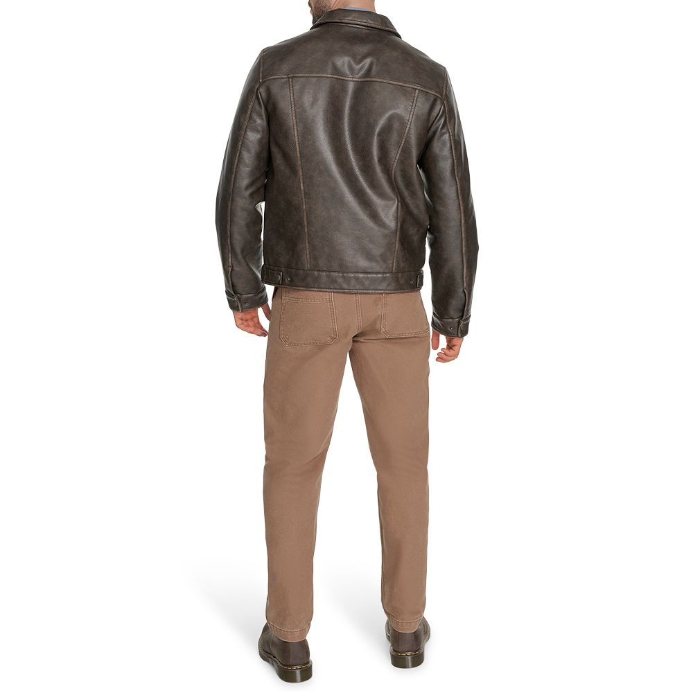 Levi's Men's Trucker Faux Leather Jacket
