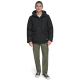 Levi's Men's Hooded Mid-Length Puffer Jacket Front_Flat