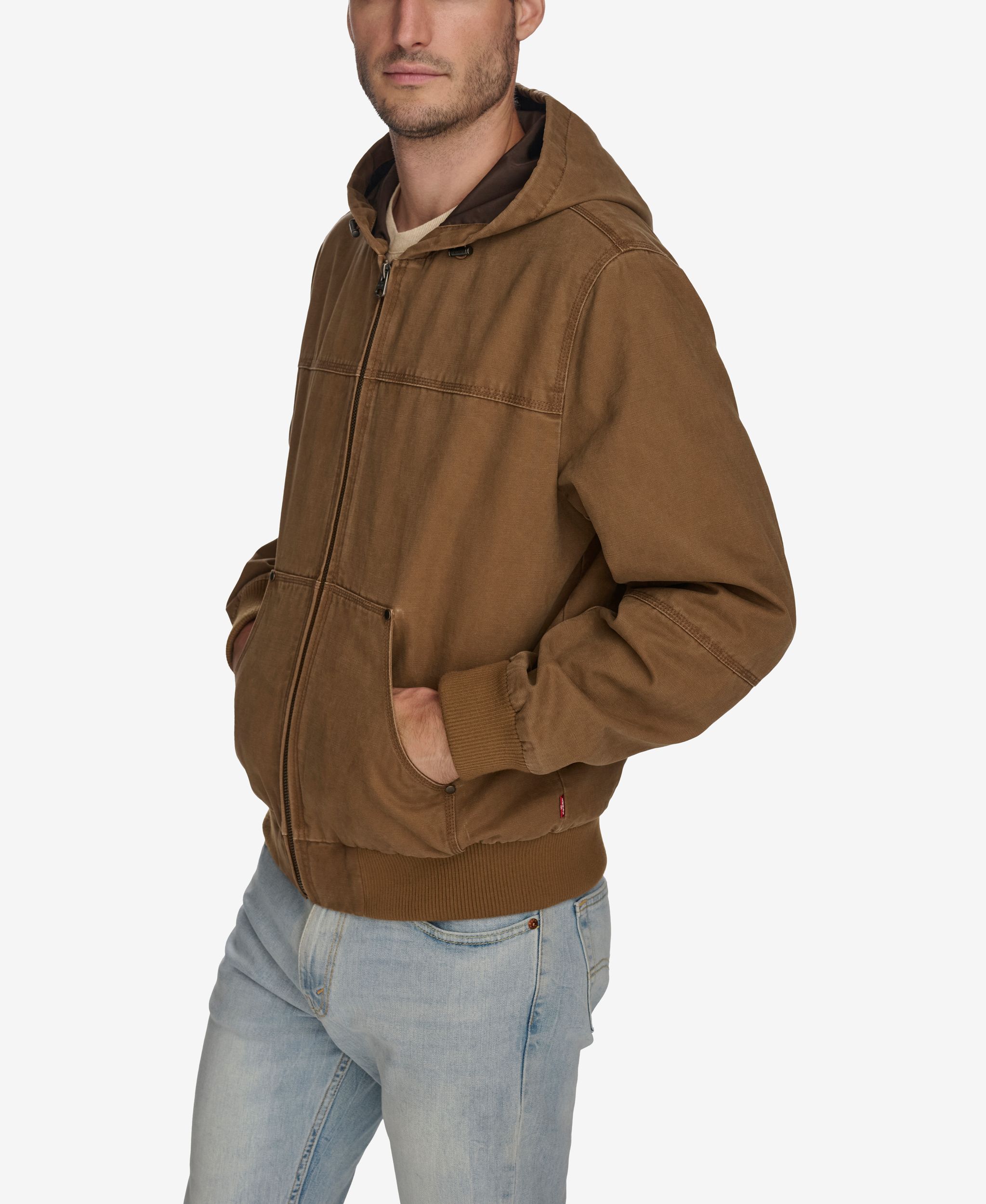 Blouson aviateur à capuche en toile pour hommes, Levi's