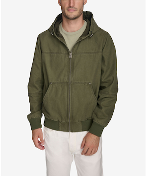 Blouson aviateur à capuche en toile pour hommes, Levi's
