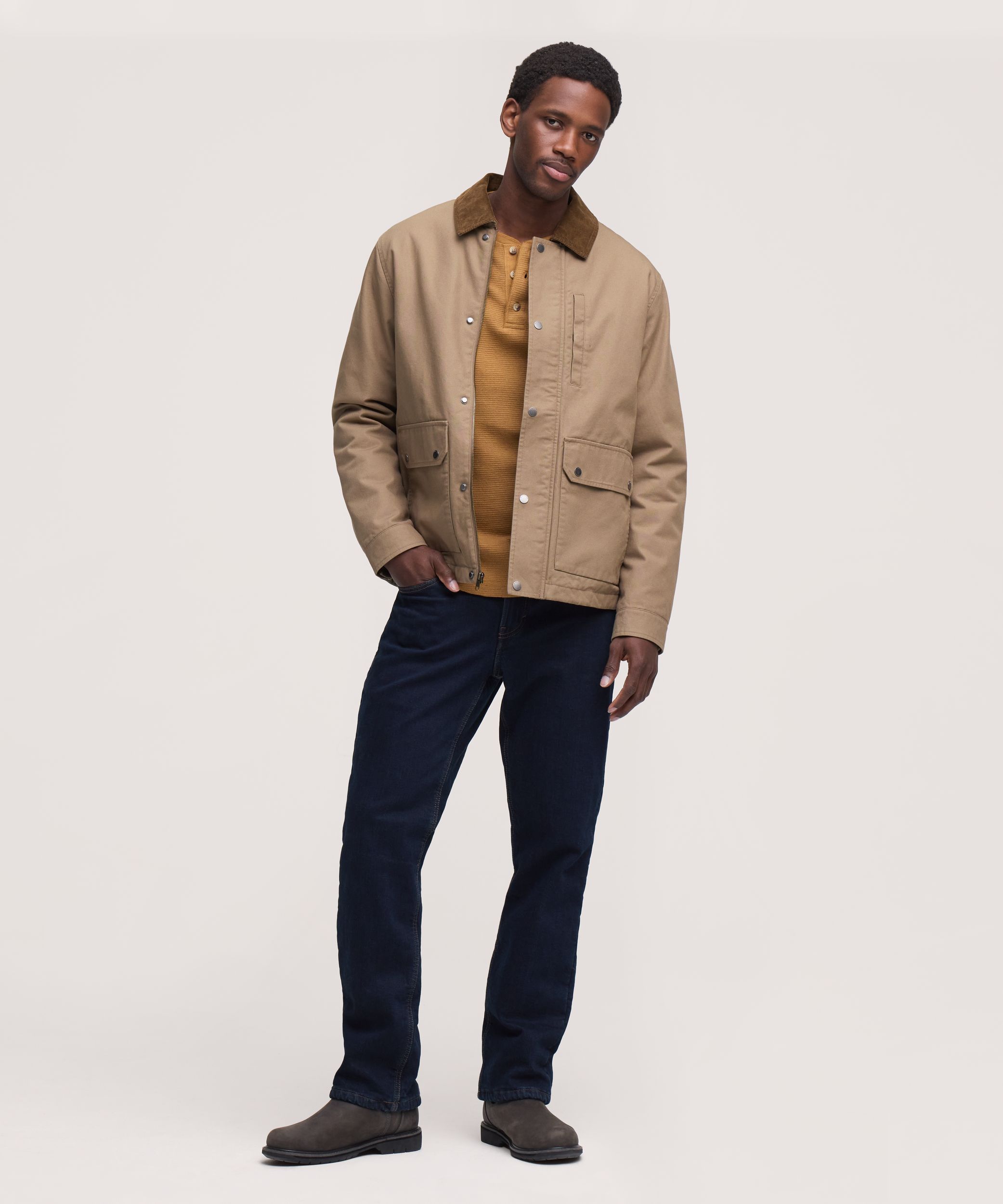 WindRiver Men's Casual Cotton Barn Jacket
