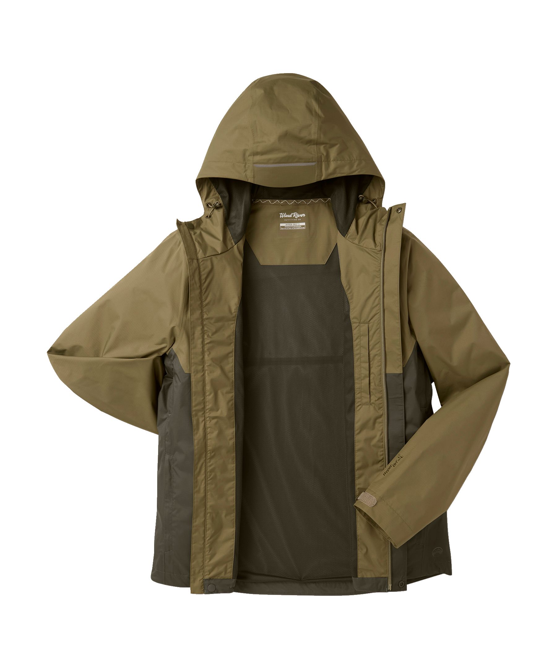 WindRiver Men's Downpour II 2L HYPER-DRI® HD3 Waterproof Rain Jacket