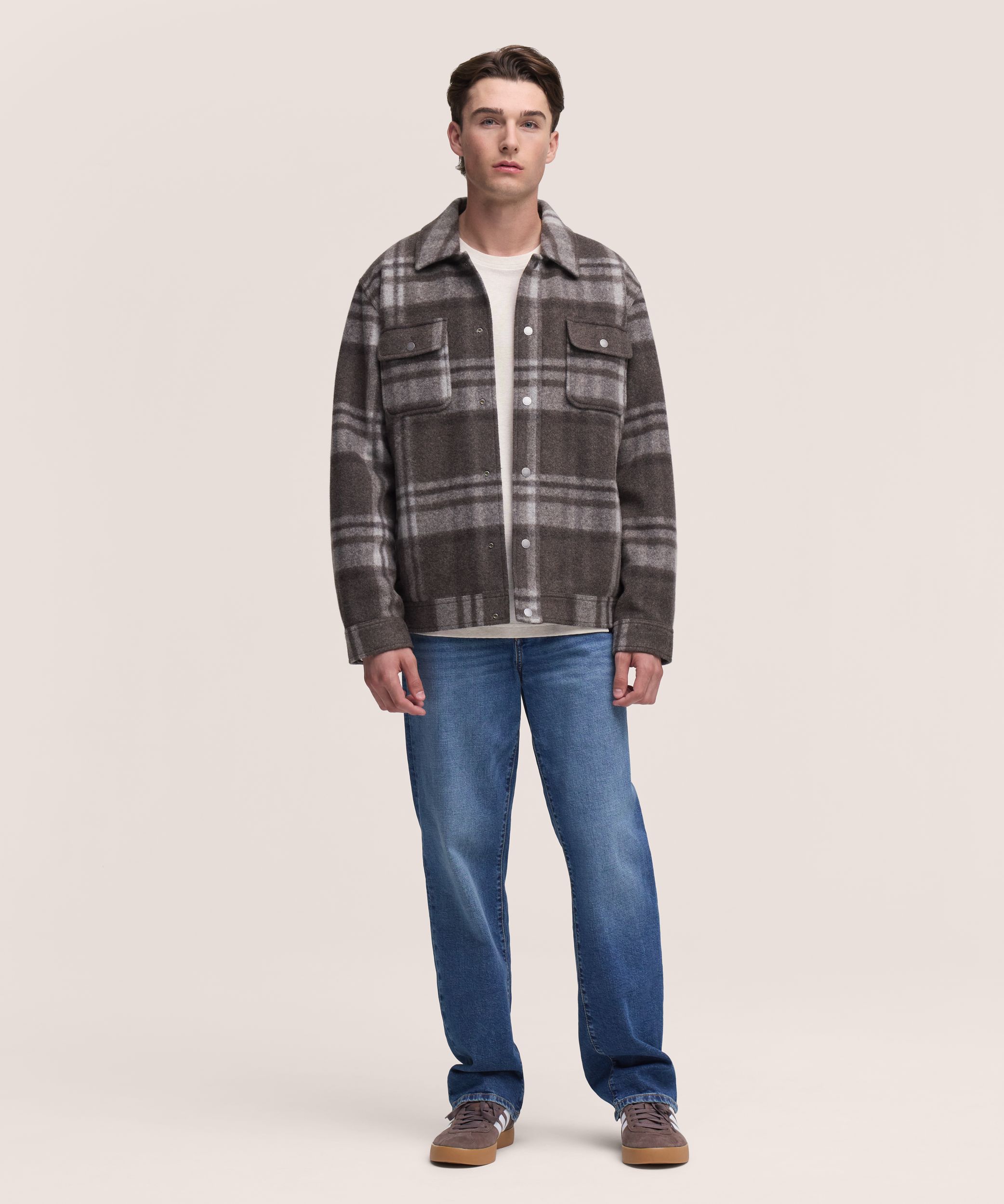 Denver Hayes Men's Wool Blend Casual Jacket