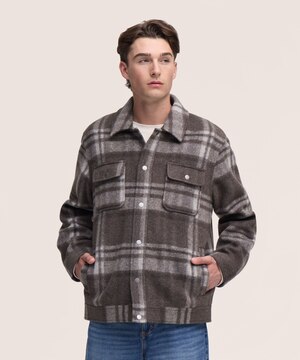 Denver Hayes Men's Wool Blend Casual Jacket