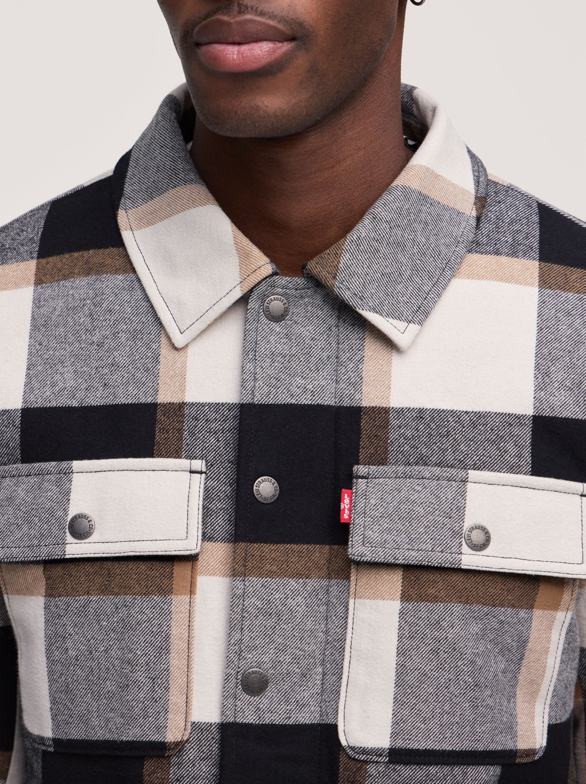 Levi's Men's Heavyweight Cotton Plaid Shirt Jacket