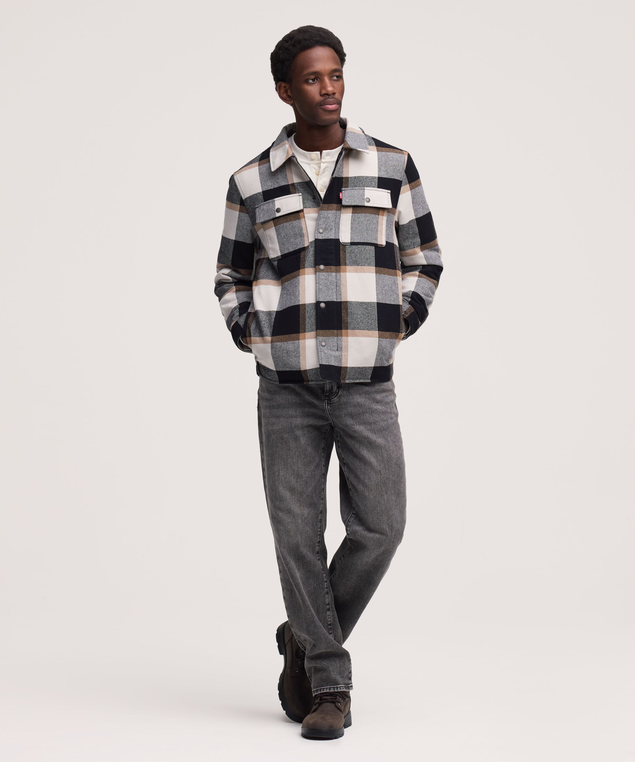 Levi's Men's Heavyweight Cotton Plaid Shirt Jacket