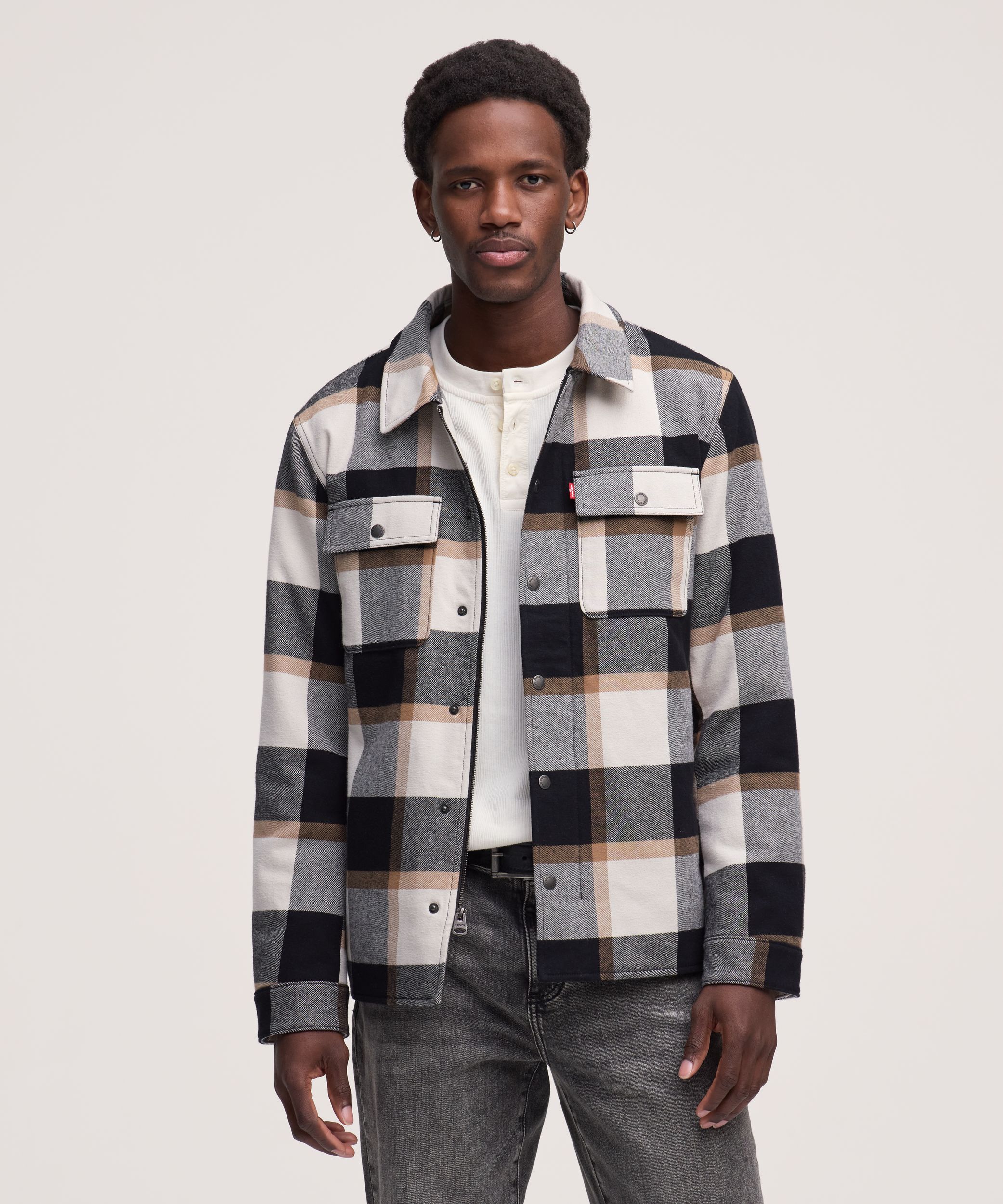 Levi's Men's Heavyweight Cotton Plaid Shirt Jacket