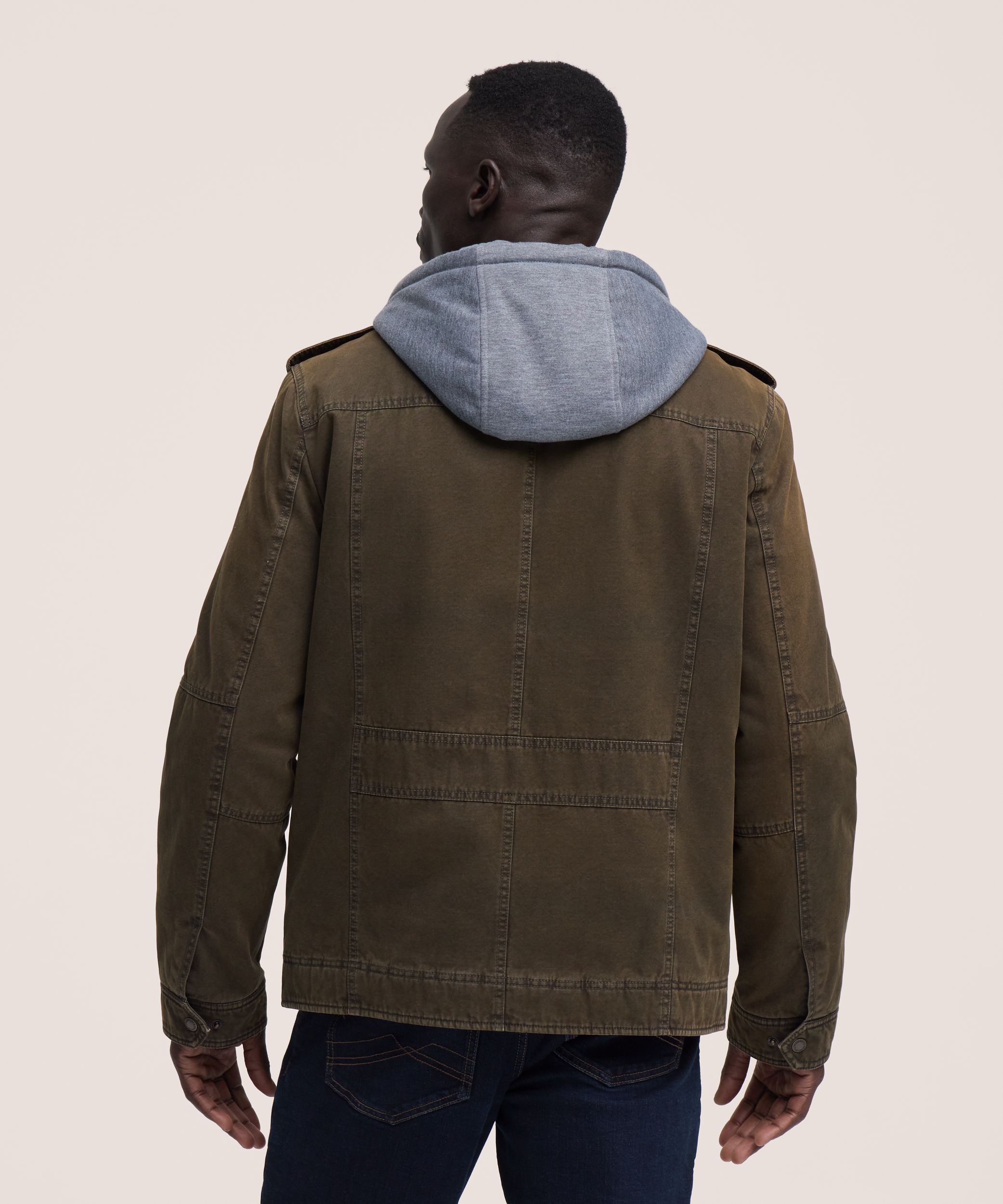 Levi's Men's Cotton Sherpa Lined Jersey Hooded Casual Jacket