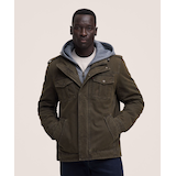 Levi's Men's Cotton Sherpa Lined Jersey Hooded Casual Jacket Front_Flat