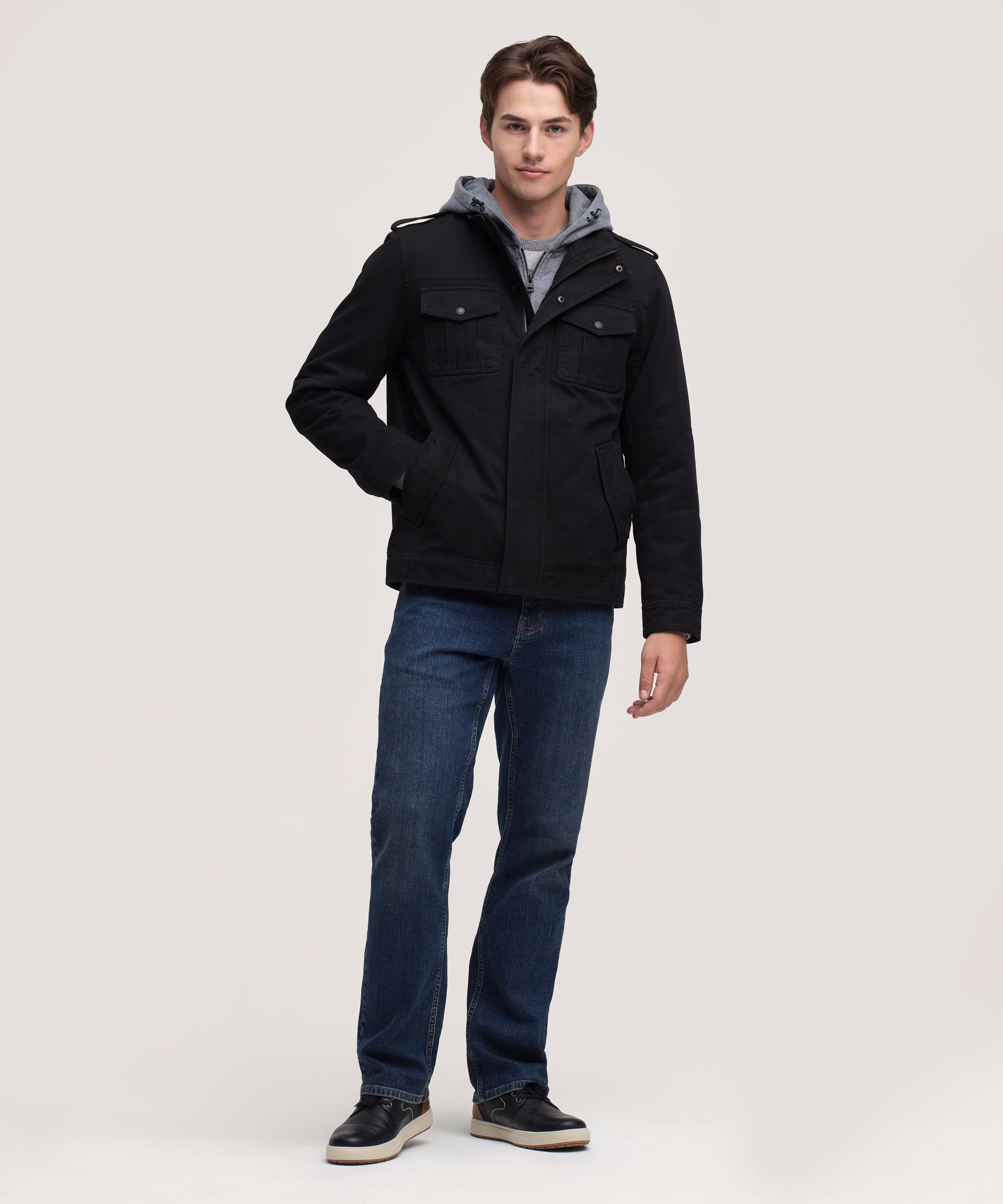 Levi's Men's Cotton Sherpa Lined Jersey Hooded Casual Jacket