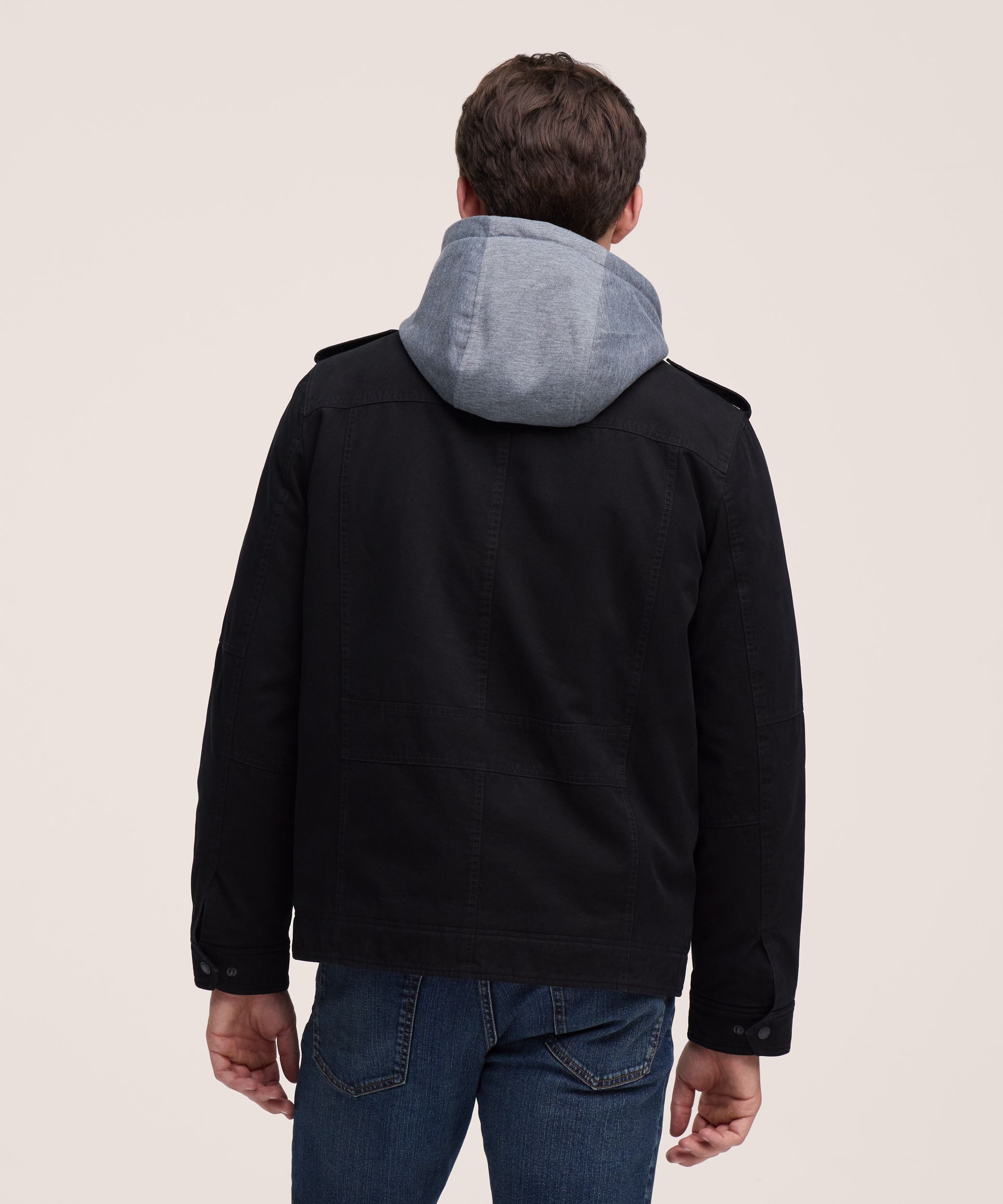 Levi's Men's Cotton Sherpa Lined Jersey Hooded Casual Jacket