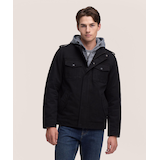 Veste décontractée en jersey à capuche doublée en sherpa de coton pour hommes, Levi’s Front_Flat