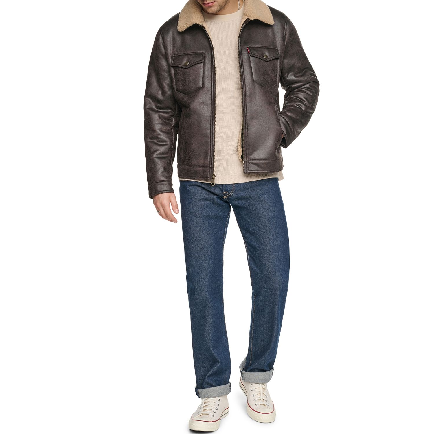 Levi's Men's Faux Shearling Aviator Jacket