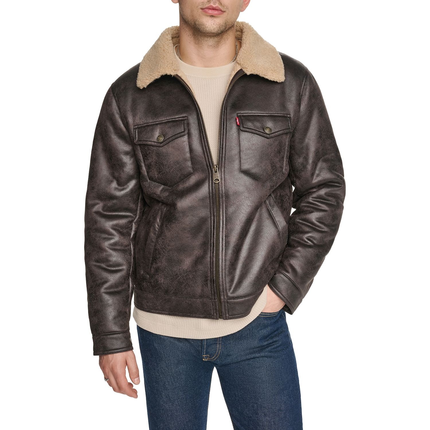 Levi's Men's Faux Shearling Aviator Jacket