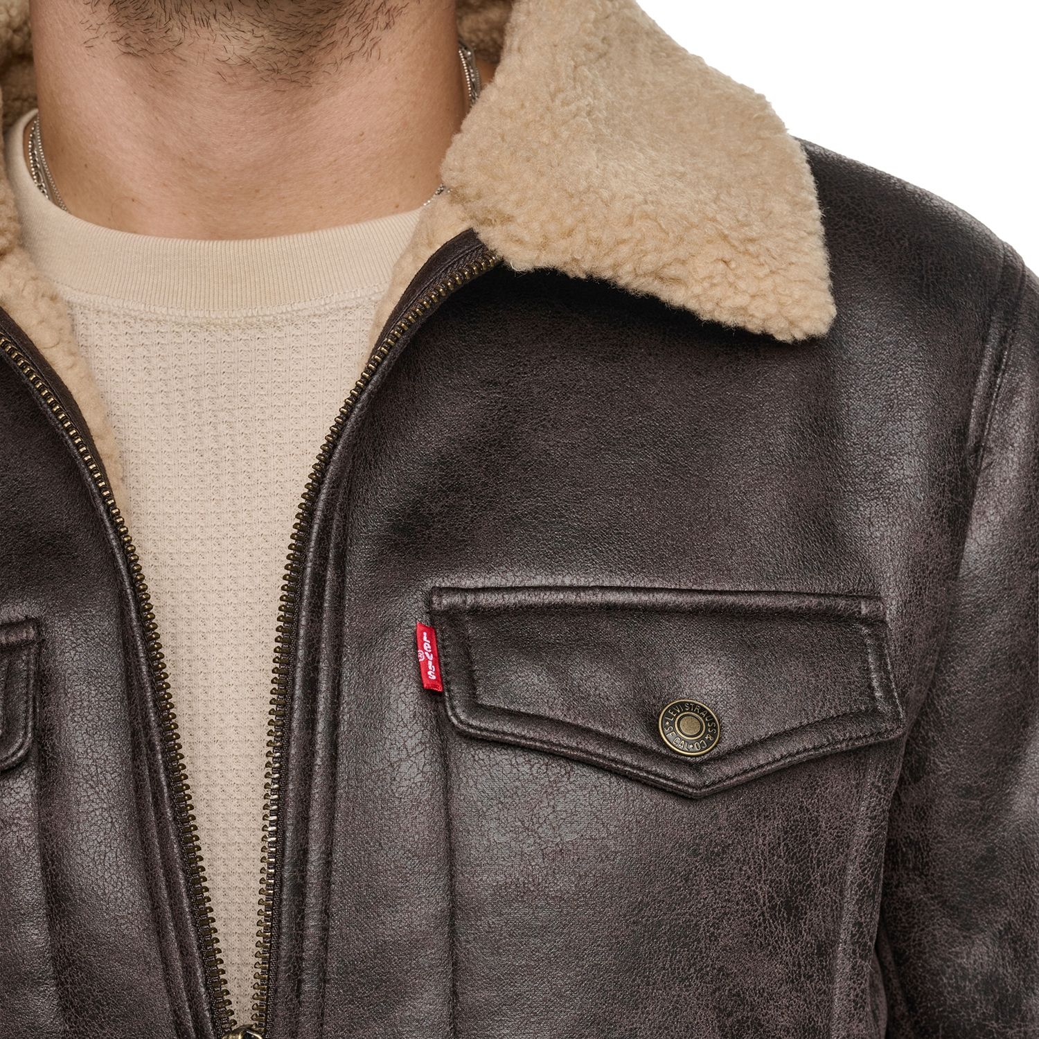 Levi's Men's Faux Shearling Aviator Jacket