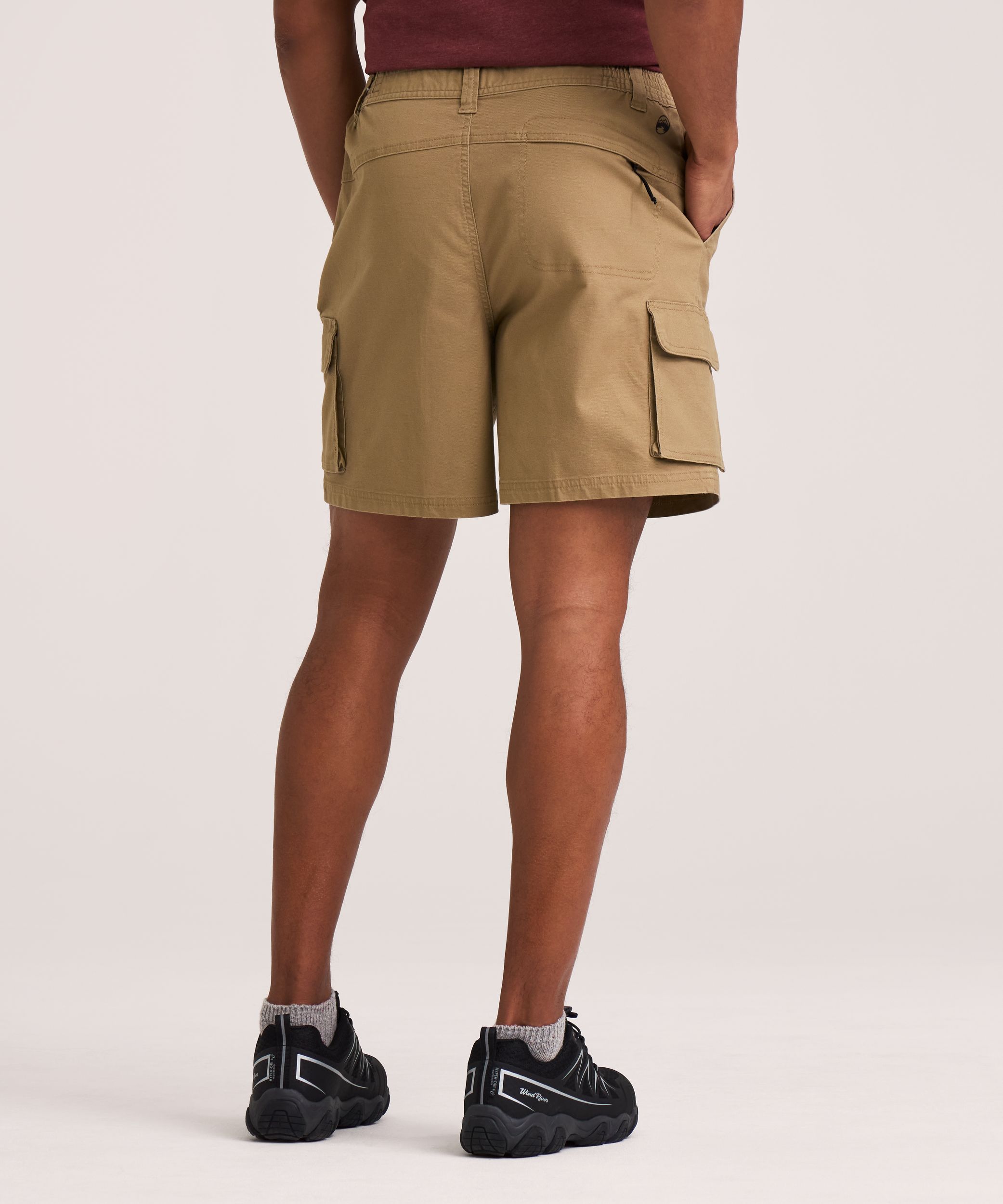 WindRiver Men's Canvas Stretch Cargo Pocket Hiking Shorts