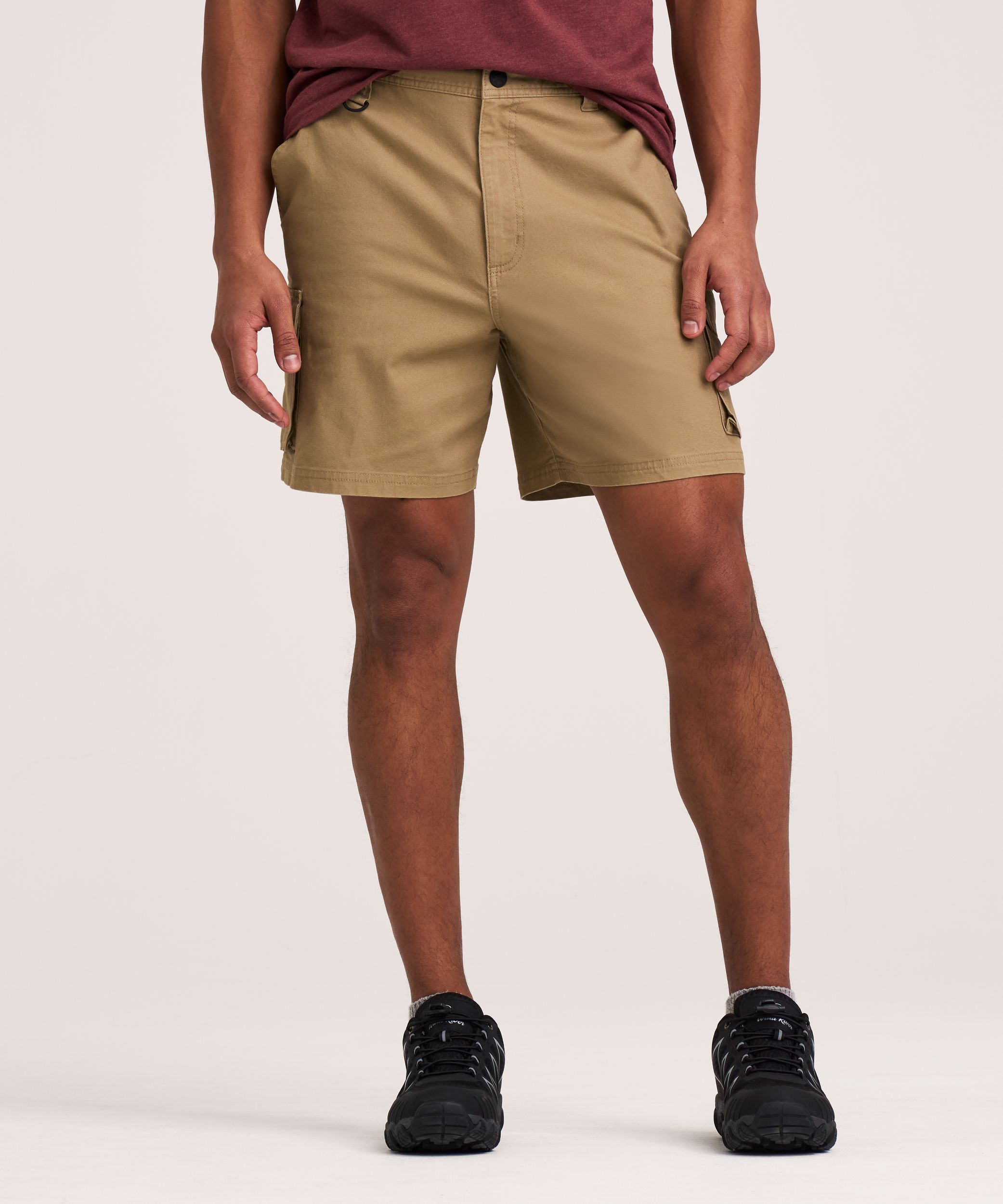 WindRiver Men's Canvas Stretch Cargo Pocket Hiking Shorts
