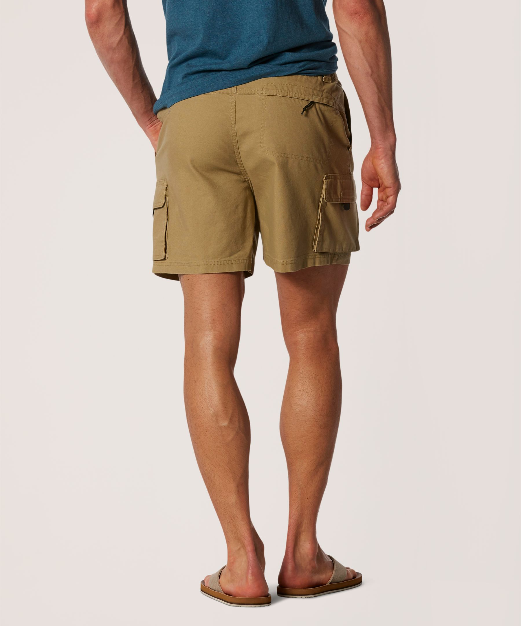 WindRiver Men's Canvas Stretch Cargo Pocket Hiking Shorts