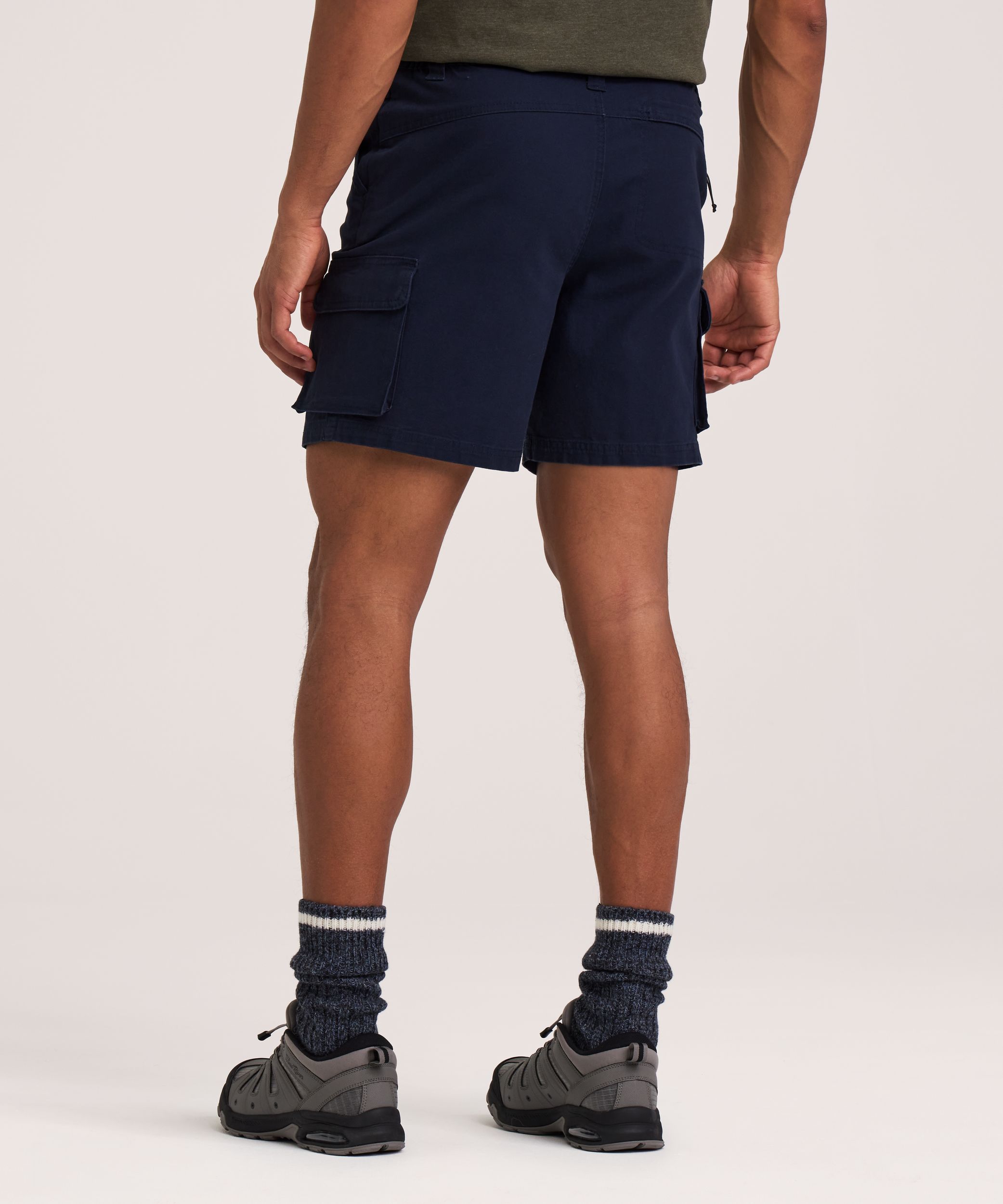 WindRiver Men's Canvas Stretch Cargo Pocket Hiking Shorts
