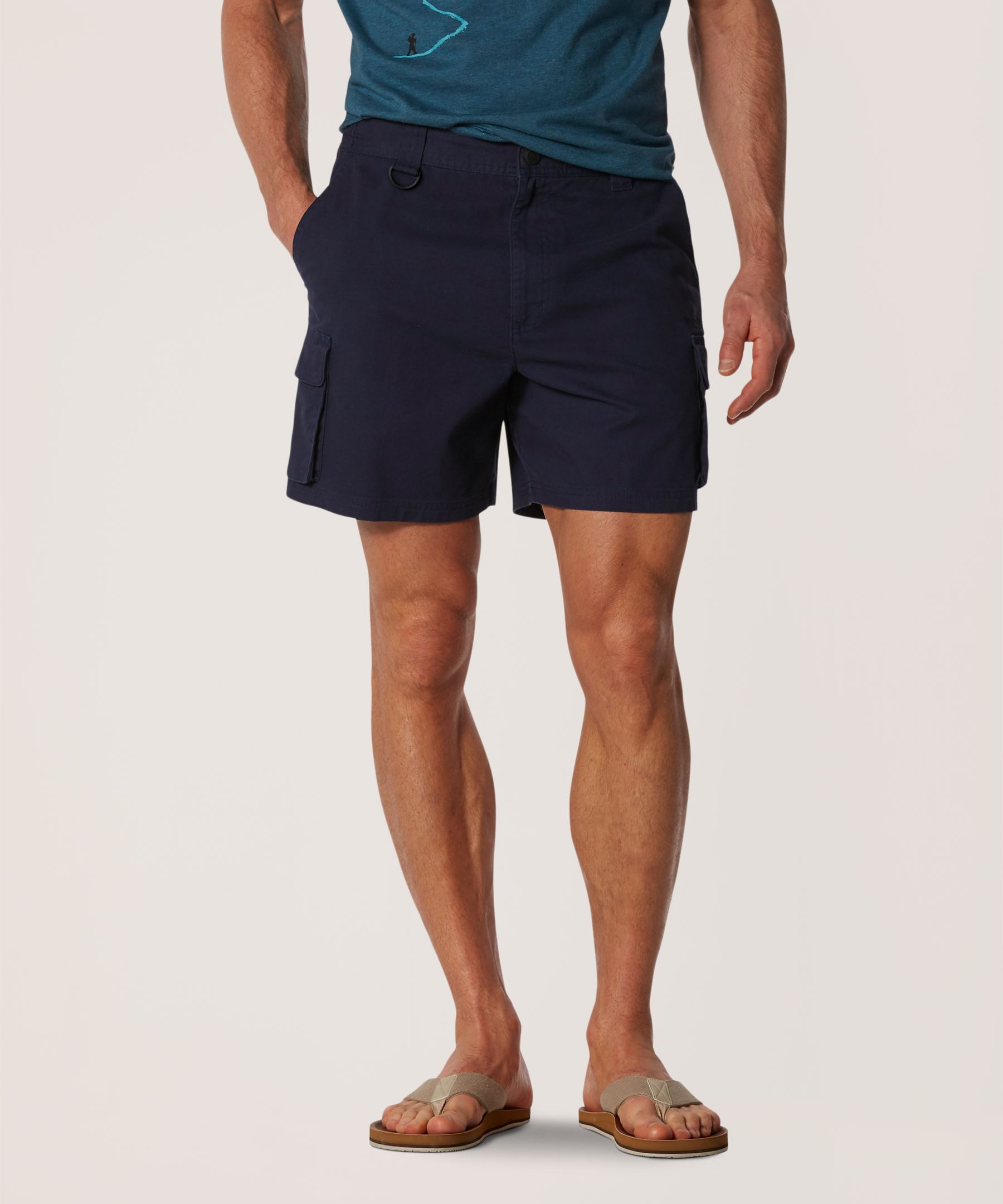 WindRiver Men's Canvas Stretch Cargo Pocket Hiking Shorts