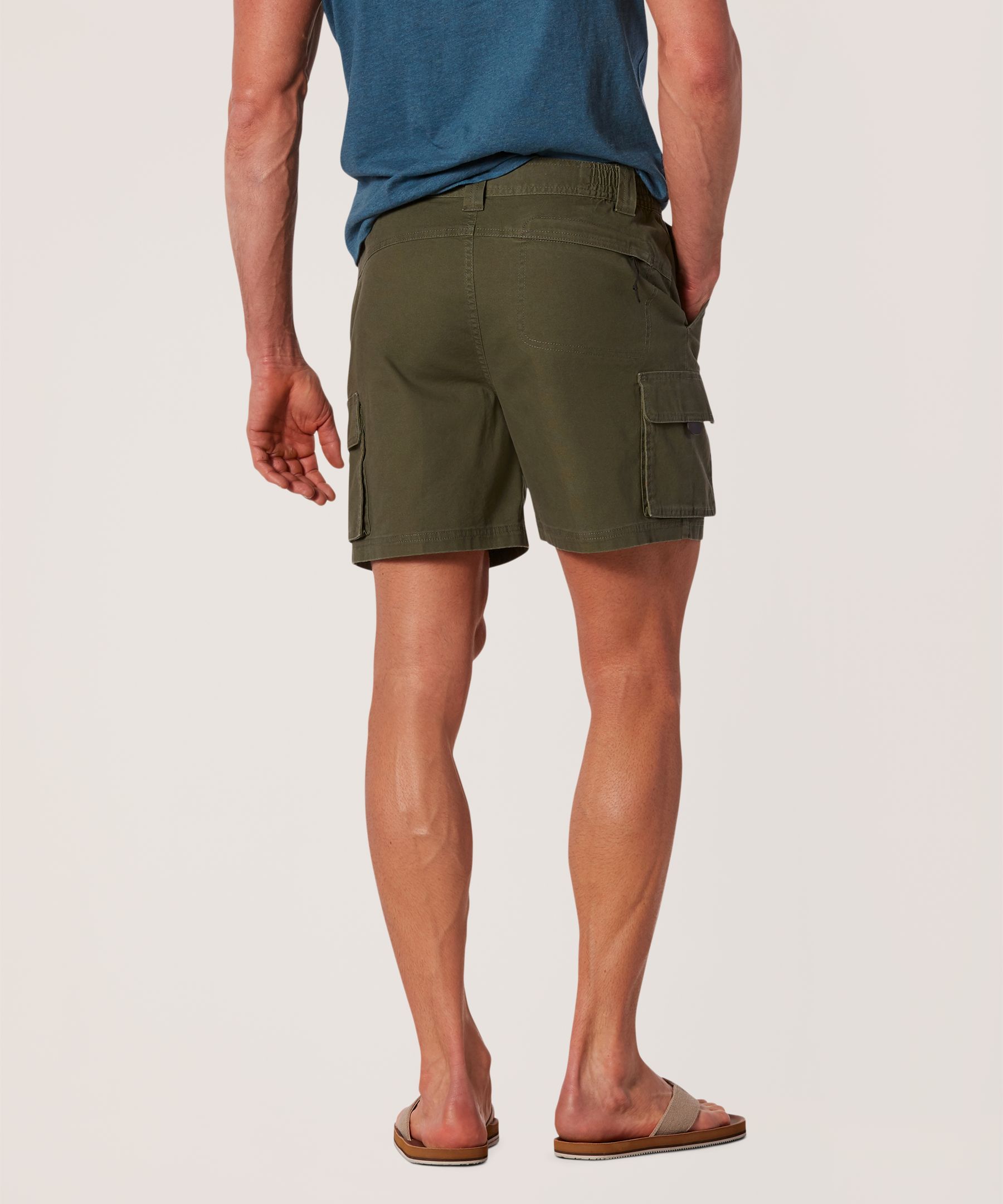 WindRiver Men's Canvas Stretch Cargo Pocket Hiking Shorts